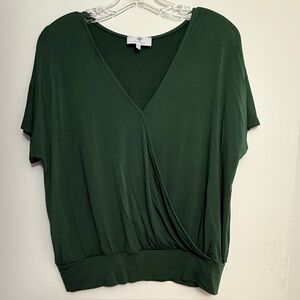 Ten Tomorrow 2-way Neckline Luna Top in Fern (V-neck and bateau neck)